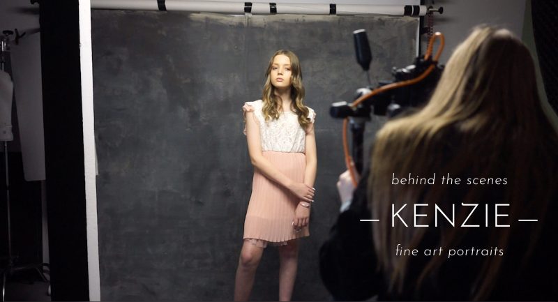 Behind the scenes image of a melbourne fine art portrait shoot